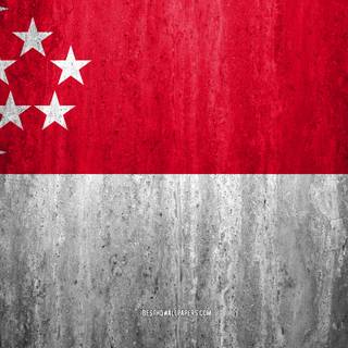 Singapore flag 4k wallpaper