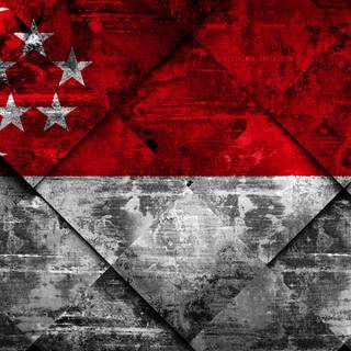 Singapore flag 4k wallpaper