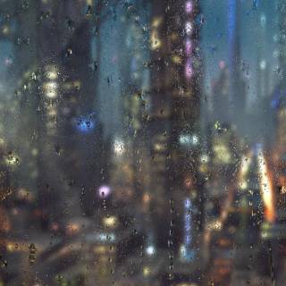 Rainy room wallpaper