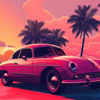 Vintage California wallpaper