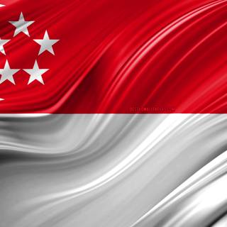 Singapore flag 4k wallpaper