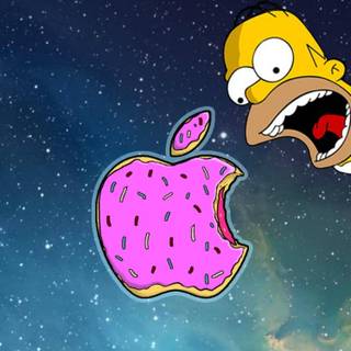 Simpson donut iPhone wallpaper