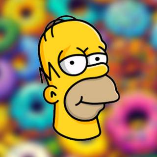 Simpson donut iPhone wallpaper