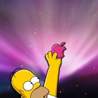 Simpson donut iPhone wallpaper