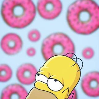 Simpson donut iPhone wallpaper