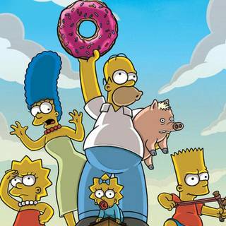 Simpson donut iPhone wallpaper