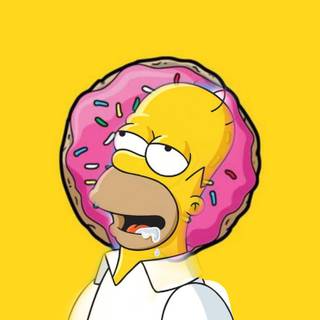 Simpson donut iPhone wallpaper