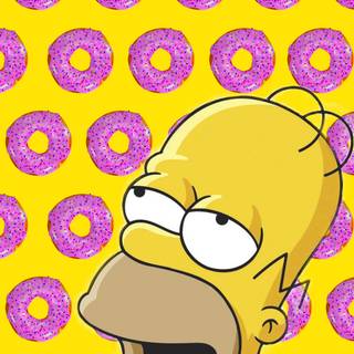 Simpson donut iPhone wallpaper