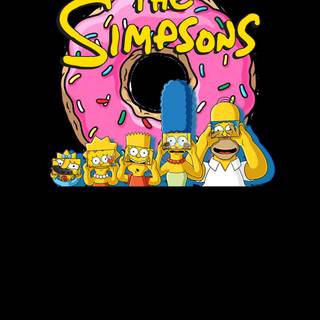 Simpson donut iPhone wallpaper
