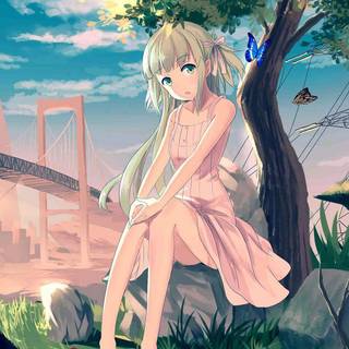Anime outdoors wallpaper