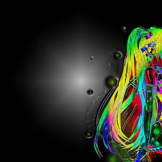 Anime neon PC wallpaper