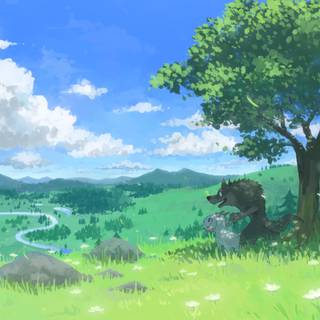 Chill anime nature 4k wallpaper