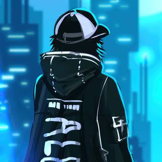 Anime neon PC wallpaper