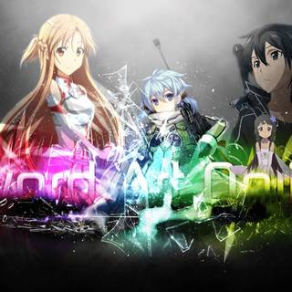 Anime neon PC wallpaper