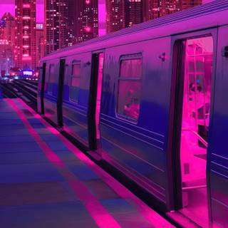 Anime neon PC wallpaper