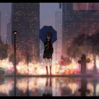 Anime outdoors wallpaper