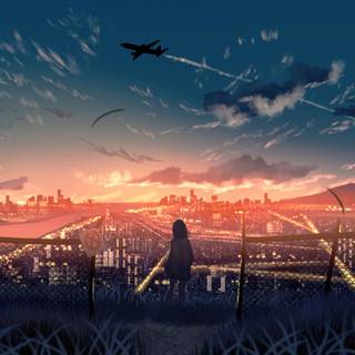 Anime outdoors wallpaper