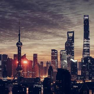 City skyline iPhone wallpaper