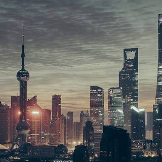 City skyline iPhone wallpaper