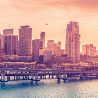 City skyline iPhone wallpaper