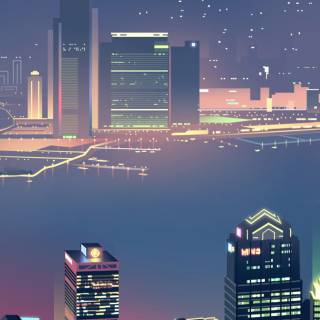 City skyline iPhone wallpaper