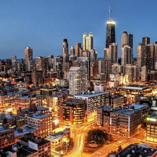 City skyline iPhone wallpaper