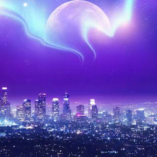 City skyline iPhone wallpaper