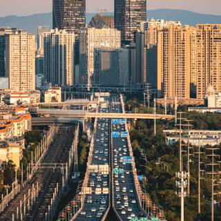 City skyline iPhone wallpaper