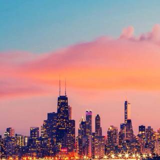 City skyline iPhone wallpaper