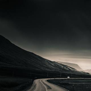 Dark landscape iPhone wallpaper