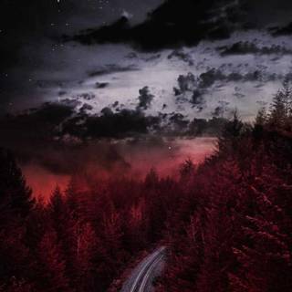 Dark landscape iPhone wallpaper