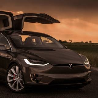 Tesla Model X iPhone wallpaper