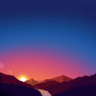 Dark landscape iPhone wallpaper