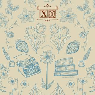 Blue coquette wallpaper