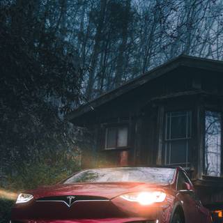 Tesla Model X iPhone wallpaper