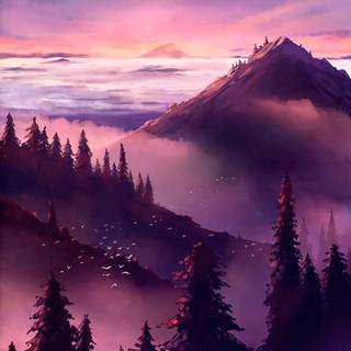 Dark landscape iPhone wallpaper