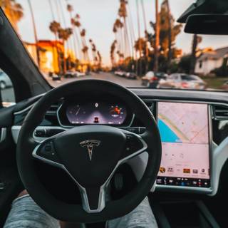 Tesla Model X iPhone wallpaper