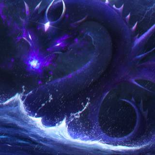 Neon dragon 4k wallpaper