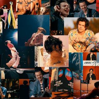 Harry Styles collage desktop wallpaper