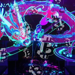 Neon dragon 4k wallpaper