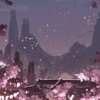 Anime moon phone wallpaper