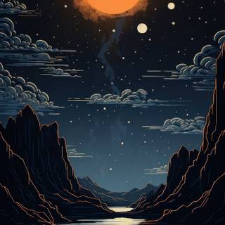 Anime moon phone wallpaper