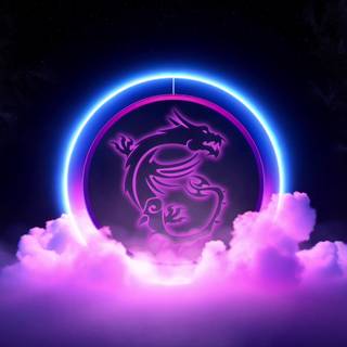 Neon dragon 4k wallpaper