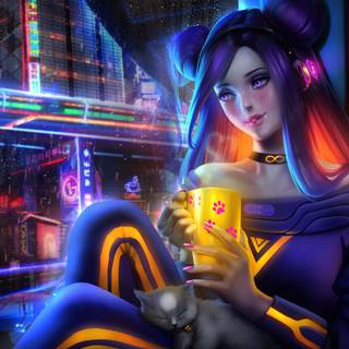 1920x1080 gamer girl wallpaper