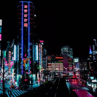 Tokyo night iPhone wallpaper