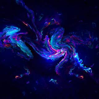 Neon dragon 4k wallpaper