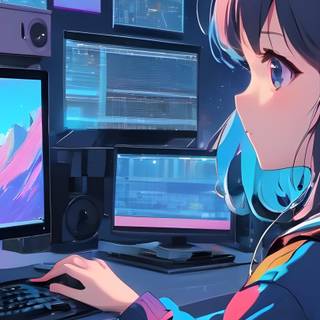 Gamer girl phone wallpaper