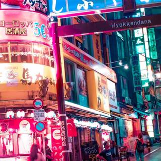 Tokyo night iPhone wallpaper