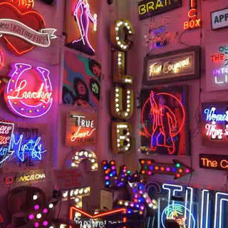 Neon lights iPhone wallpaper