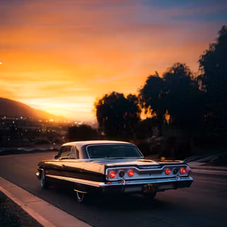 Retro sunset phone wallpaper